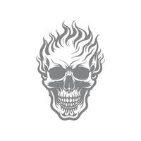 Flaming Skull Design Illustration vector