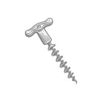 Hand-Drawn Vintage Illustration of a Corkscrew vector
