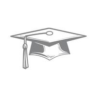 Monochrome Illustration of a Graduation Mortarboard vector