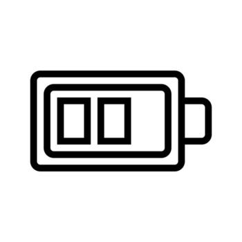 batería editable línea icono. adecuado para software y dispositivo diseño icono. vector