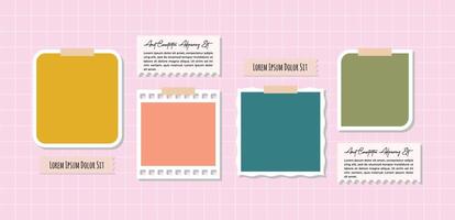 a Picture Collage photo effect with text template vector