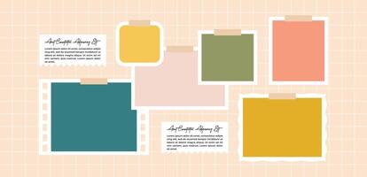 a Picture page grid layout abstract photo frames vector