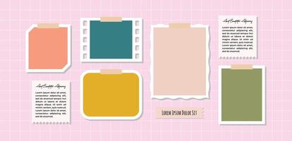 a Picture grid digital photo collage design template vector