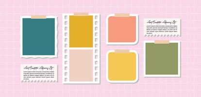 a Picture Blank collage frame template for photos and images vector