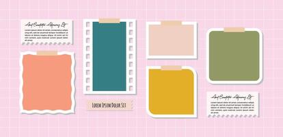 a Picture photo frame collage collection template design vector