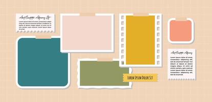 a Picture grid layout abstract photo frames template vector