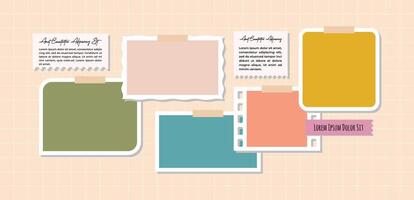 a Picture Collage of realistic frames Border vector