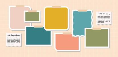 a Blank collage frame template for photos and images vector