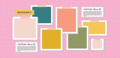 a Picture Blank board Pictures or photos frame collage vector