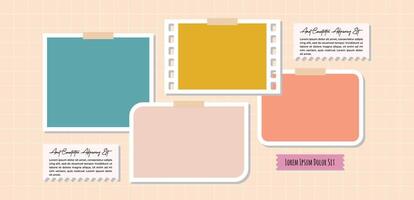 photo frame Collage of realistic frames Border vector