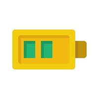 Battery Flat Icon. Suitable for Software and Device Design Icon. Illustration. vector