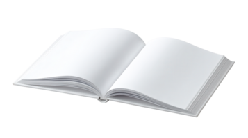 Open Book Isolated on a Transparent Background Ready for Design or Writing Projects png