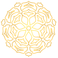 Golden circle Islamic decoration png