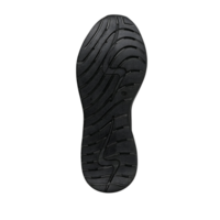 Detailed black shoe sole exhibiting intricate patterns and robust design elements enhancing grip and durability ideal for traction. png