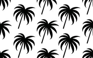 Black Palm Tree Silhouettes on White Background palm trees vector