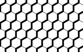 Black and White Hexagon Pattern Geometric Design honeycomb vector