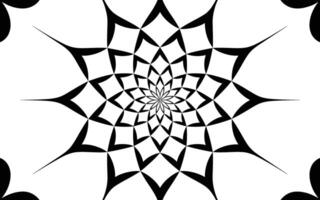 Black and White Geometric Starburst Pattern vector