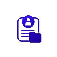 personal data icon with a folder vector