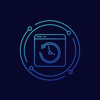 web history icon, linear design vector