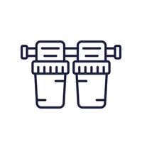 water filters line icon, filtration system vector