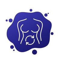 Metabolism and metabolic health icon, line vector