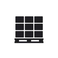 pallet and boxes icon, pictogram on white vector