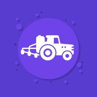 tractor, agrimotor with sprayer icon design vector