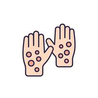psoriasis, rash icon with outline vector