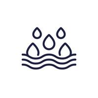 Absorption, absorb water icon in line style vector