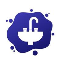 sink, basin icon, design vector