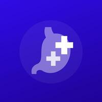 stomach health icon, transparent design vector