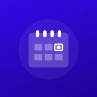 due date icon with calendar vector