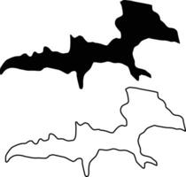 Map of Lake Jodeco Georgia USA Silhouette Flat and Outline Design vector