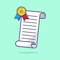 Reward Certificate with golden medal illustration icon or symbol concept and suitable used for in many award events vector
