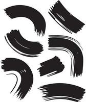 Abstract Black Ink Brush Strokes A Dramatic and Stylish Design Element Collection for Modern Projects vector