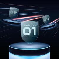 Dynamic product display with sleek design vector