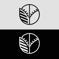 Abstract leaf logo design illustration for nature and organic product company branding graphic vector