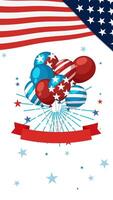 Patriotic balloons and fireworks animation with vibrant colors and dynamic transitions celebrating Independence Day video