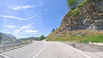 Motorcycle ride through picturesque mountain roads video