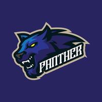 Panther mascot logo design with concept style for badge, emblem and t shirt printing. Panther head illustration. vector