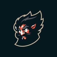 Devil mascot logo design with concept style for badge, emblem and t shirt printing. Devil head illustration. vector