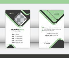 modern staff id card design template vector