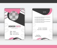 Modern office and staff id card design template vector