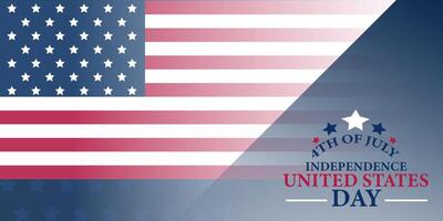 4th of July United States flag vector