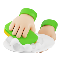 Wash Dishes icon. Suitable for hygiene, sanitation, or daily routine concepts png