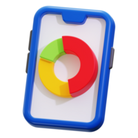 phone with colorful pie chart suitable for business presentations, financial reports, data analysis, technology concepts, and communication concepts png