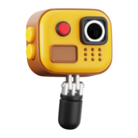 Action cam swinging on a robotic arm ideal for technology, adventure, and action packed visual content for marketing and branding campaigns png