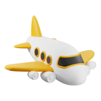 Whimsical white and yellow cartoon plane in flight. Suitable for children's books, educational materials, or travel related designs. Bright and playful illustration png