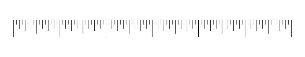 Measuring chart, ruler scale with 6 inches. Length measurement distance, height, math. Sewing tool template. vector