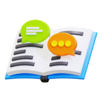 3d storytelling icon. suitable for educational, business, or communication concepts png